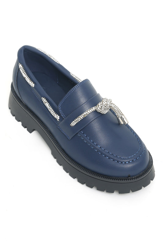 CHUNKY LOAFERS-NAVY