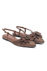 PETAL FLARE FLAT-BROWN
