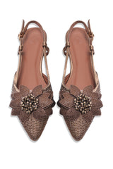 PETAL FLARE FLAT-BROWN