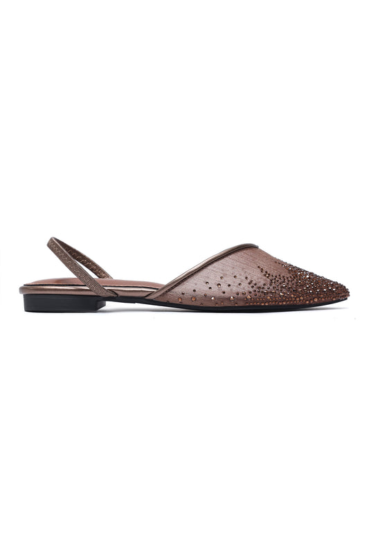SHIMMER CREST SLINGBACK-BROWN