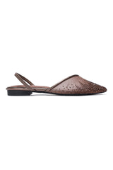 SHIMMER CREST SLINGBACK-BROWN