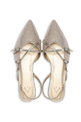 TWILIGHT CRYSTAL SLINGBACK-GOLD