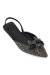 FESTIVE DELICATE SLINGBACK-BLACK