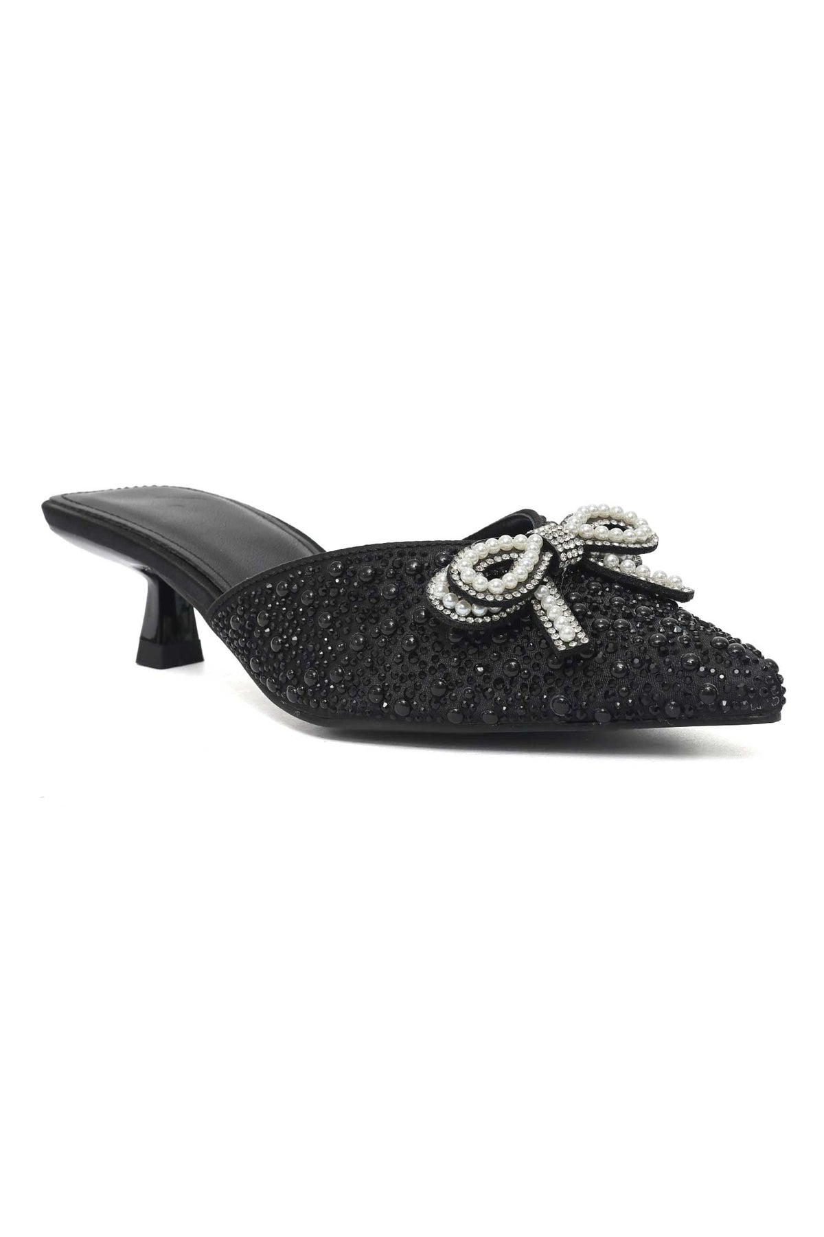 PEARL FROST GLIMMER HEEL-BLACK
