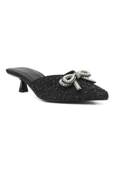 PEARL FROST GLIMMER HEEL-BLACK