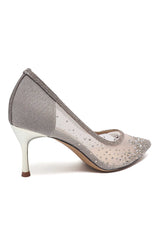 OPALINE EMBELLISHED POINT TOE HEEL-GOLD