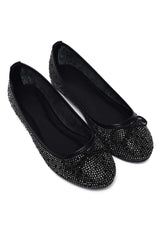 ELARA SPARKLE BALLET FLAT-BLACK