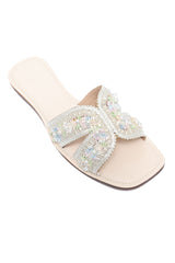 ORNAMENTAL FLAT SLIDE-BEIGE