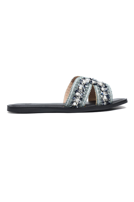 ORNAMENTAL FLAT SLIDE-BLACK