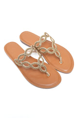 MODERN HALO STRAP SLIDE-GOLD