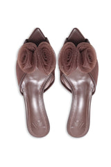 LUNA PETAL KITTEN HEEL-MAROON