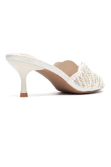 SHELL WAVE BEADED SANDAL -OFFWHITE