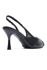 BLACK GLAM SLINGBACKS