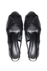 BLACK GLAM SLINGBACKS