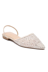 DELICATE LACE SLINGBACK-BEIGE