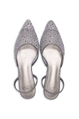 DELICATE LACE SLINGBACK-GREY