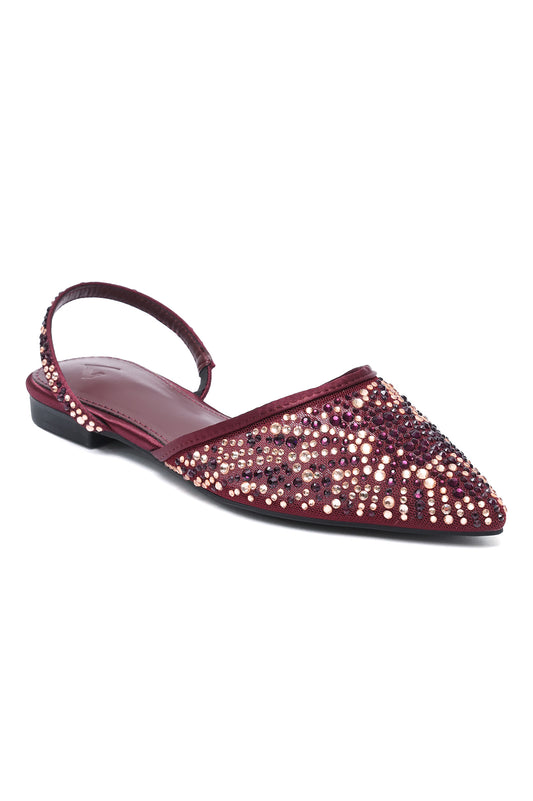 STARDUST POINTED SLINBACKS-MAROON