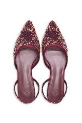 STARDUST POINTED SLINBACKS-MAROON