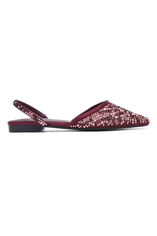 STARDUST POINTED SLINBACKS-MAROON