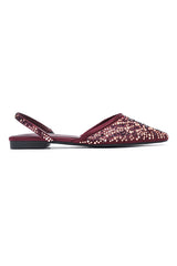 STARDUST POINTED SLINBACKS-MAROON