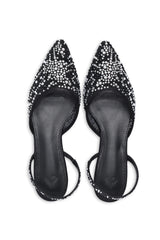 STARDUST POINTED SLINBACKS-BLACK