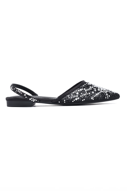 STARDUST POINTED SLINBACKS-BLACK