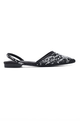 STARDUST POINTED SLINBACKS-BLACK