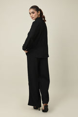 EVERLINE TIED CO-ORD SET-BLACK