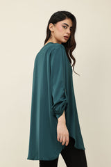 GRACE FLOW SHIRT-GREEN