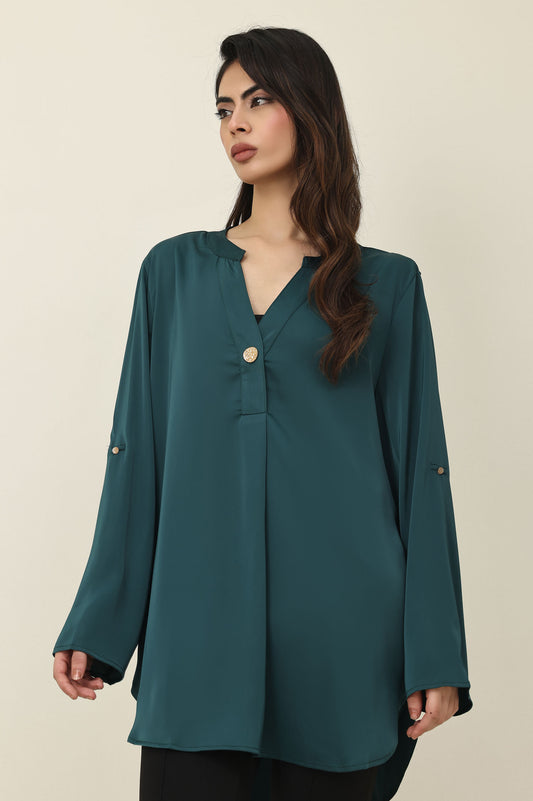 GRACE FLOW SHIRT-GREEN