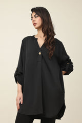 GRACE FLOW SHIRT-BLACK