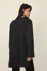 GRACE FLOW SHIRT-BLACK