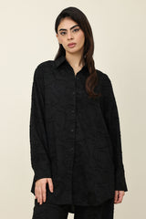 ROSEWELL TEXTURE CO-ORD SET-BLACK