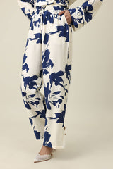 INK BLOOM WRAP CO-ORD-BLUE