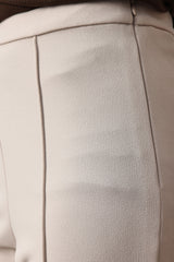 SEAM FLARED TROUSER-BEIGE