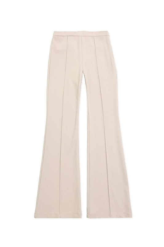 SEAM FLARED TROUSER-BEIGE