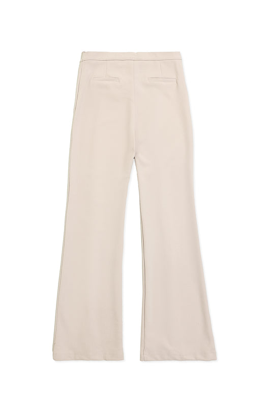SEAM FLARED TROUSER-BEIGE