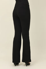SEAM FLARED TROUSER-BLACK