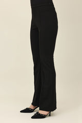 SEAM FLARED TROUSER-BLACK