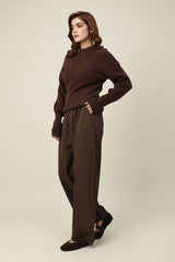 WIDE RELAX TROUSER-COFFEE