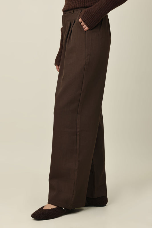 WIDE RELAX TROUSER-COFFEE