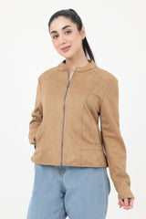 SUEDE JACKET-KHAKI
