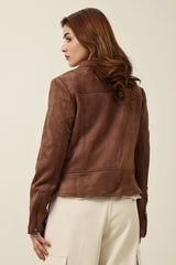 SUEDE WINTER JACKET-COFFEE