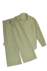 PALM HAZE LOUNGE SET-OLIVE