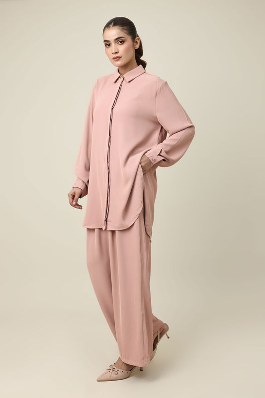 EASELINE FLUID CO-ORD SET-PINK