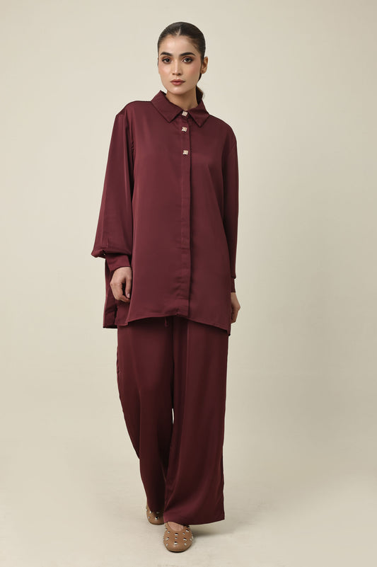 FORMIA MODERN CO-ORD SET-BURGUNDY