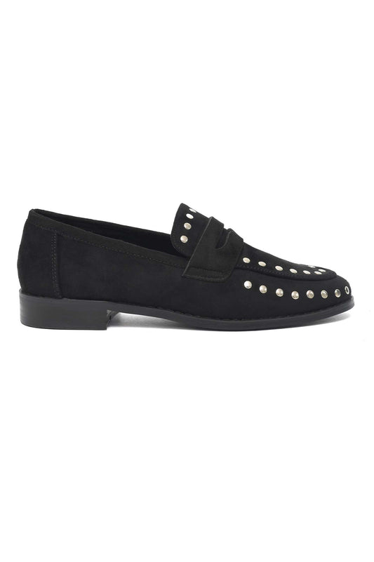 STREET SUEDE LOAFER-BLACK