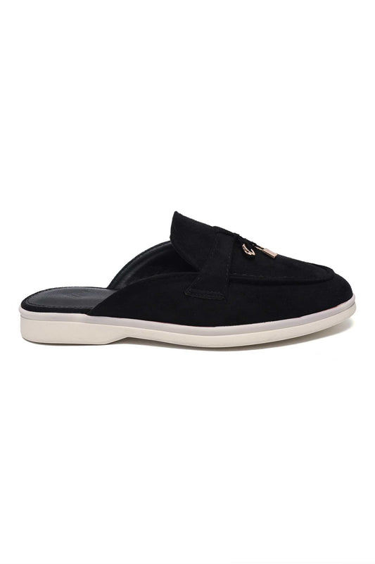 ELARA URBAN MULE LOAFER-BLACK
