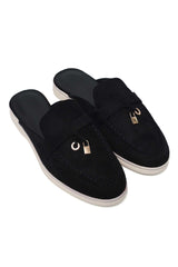 ELARA URBAN MULE LOAFER-BLACK
