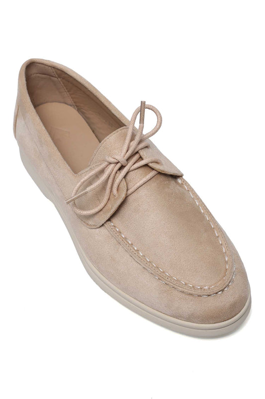 CASUAL LACE LOAFER-BEIGE